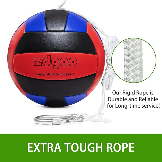 Soft Tether Ball- Replacement Tether Ball Come with Rope and Pump Set | Outdoors Game for Family