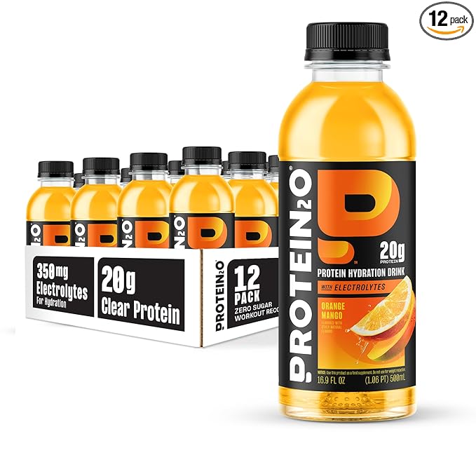 Protein2o Hydration Drink - 2-in-1 Liquid Clear Whey Protein Isolate and Electrolyte Drink - 20g