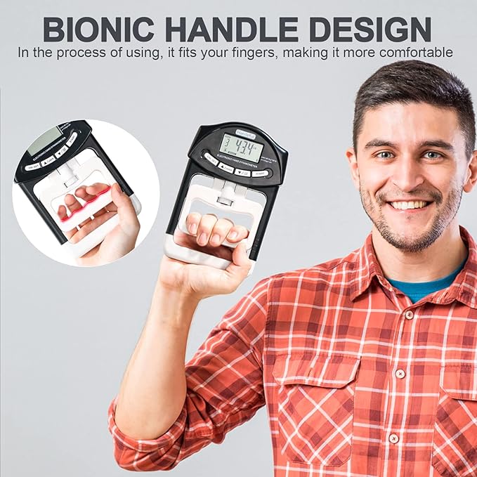 Handeful Grip Strength Tester Trainer - Dynamometer Handgrip Measurer Meter, Handheld Strengthener