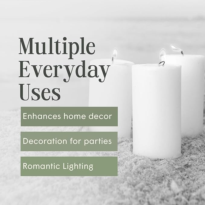 Mister Candle Citronella Candles, Ideal for Outdoor & Indoor, 3x6 Pillar Candles Set of 3, Hand