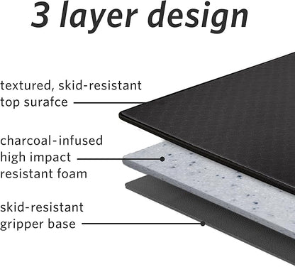 MICRODRY Deluxe Fitness Exercise Yoga Mat for Home & Gym, Extra Thick for High Impact Training