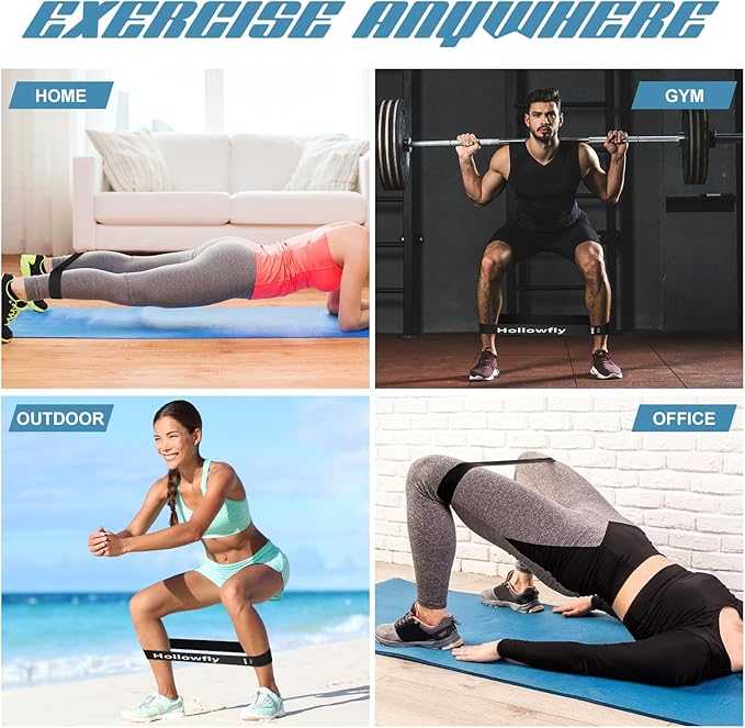 12 Pcs Latex Resistance Loop Exercise Bands for Booty Workout Stretch Exercise Bands Non Slip for