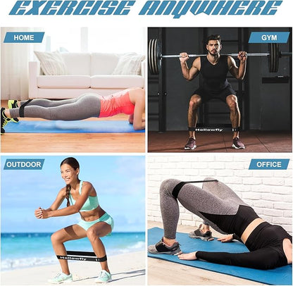 12 Pcs Latex Resistance Loop Exercise Bands for Booty Workout Stretch Exercise Bands Non Slip for