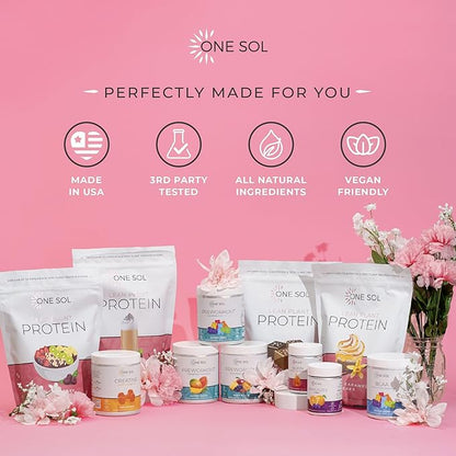 One Sol Lean Plant-Based Protein Powder, Pea & Brown Rice Protein, Low Carb, Vegan Friendly