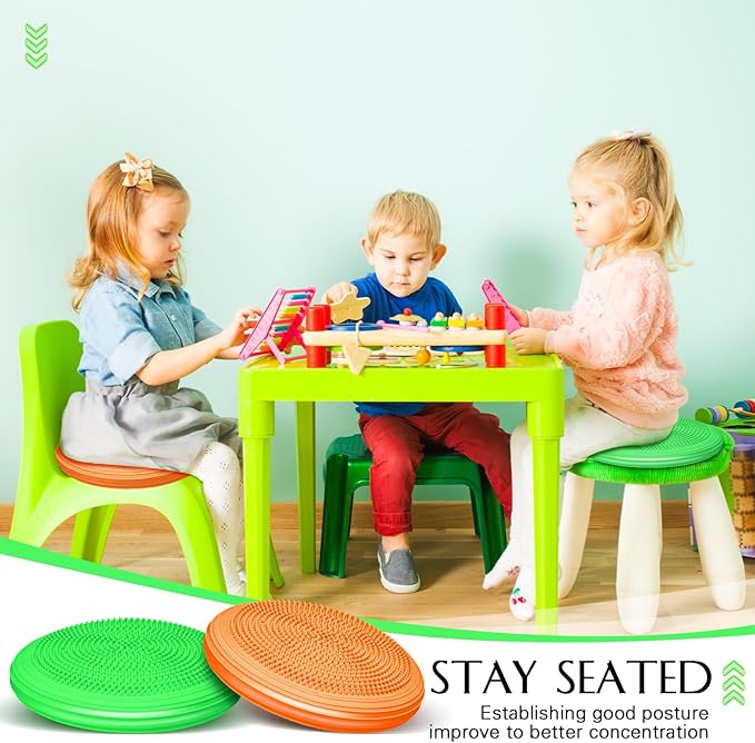 Libima 8 Pcs Wiggle Seat Inflated Wobble Cushion Sensory Seat Flexible Balance Board Balance Disc
