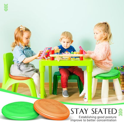 Libima 8 Pcs Wiggle Seat Inflated Wobble Cushion Sensory Seat Flexible Balance Board Balance Disc