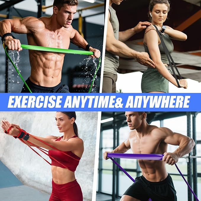 WHATAFIT Resistance Bands, Pull Up Assistance Bands, Exercise Bands, Workout Bands Set for Men and