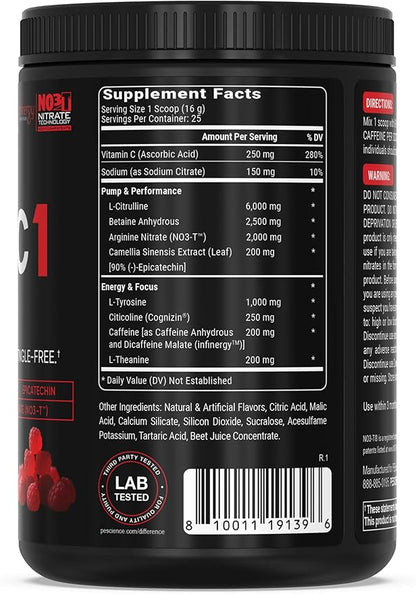 PEScience Prolific-1 Pre Workout Powder for Men & Women with L-Citrulline, Nitric Oxide Booster