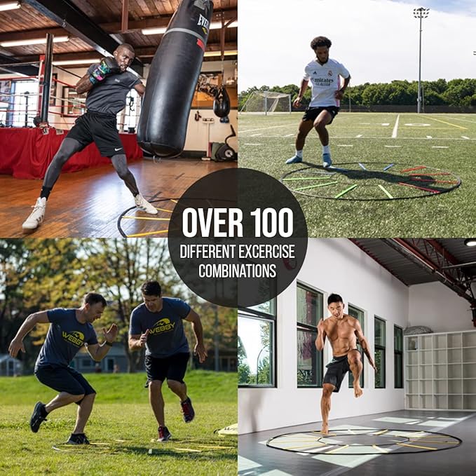 Webby Agility Trainer – Circle Speed and Agility Ladder for High Intensity Reactive Footwork Drills