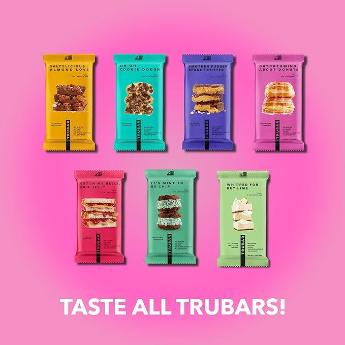 TRUBAR Vegan Protein Bar, Daydreaming About Donuts, Gluten Free, Plant Based, High Fiber, Dairy