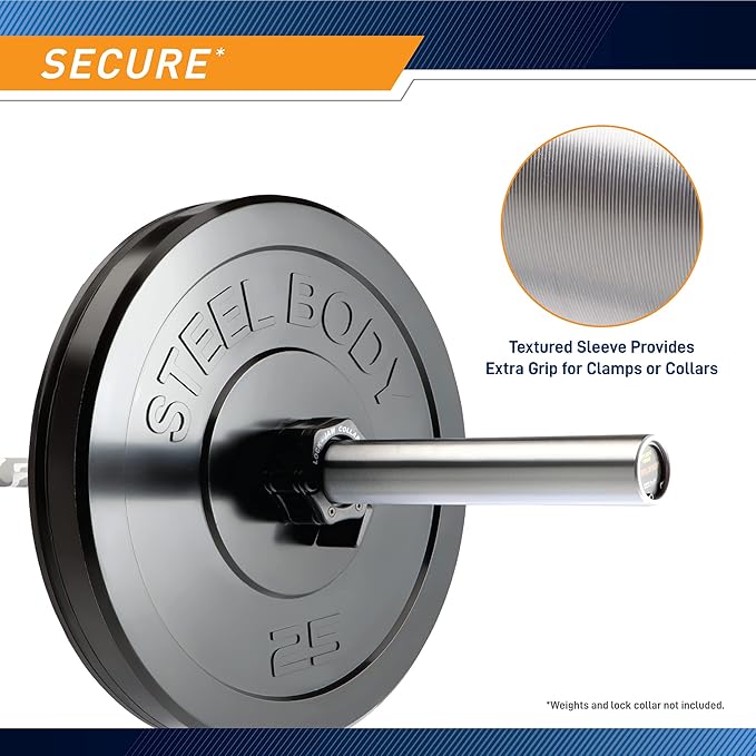 Steelbody IWF Standard 20kg and 15kg Olympic Weight Barbell Multiple Colors Available