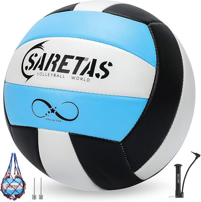 Beach/Water/Sand Volleyballs, Outdoor/Indoor Official Size, Soft Touch Volleyball for Beginners