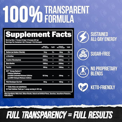 ALPHA LION Core Pre Workout w/Creatine for Performance, Beta Alanine for Muscle, Powder