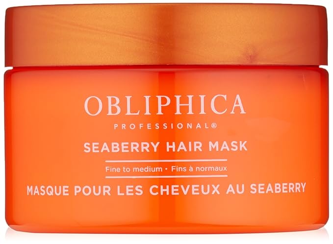 Obliphica Seaberry Hair Mask - Deep Conditioning Hydrating Treatment for Dry and Damaged Hair