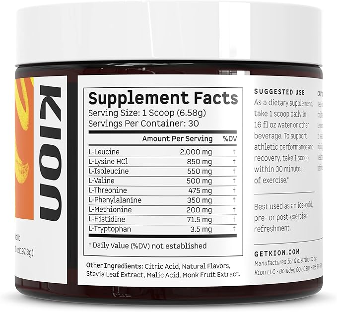 Kion Aminos Essential Amino Acids Powder - Amino Acid Nutritional Supplements, Aminos Powder