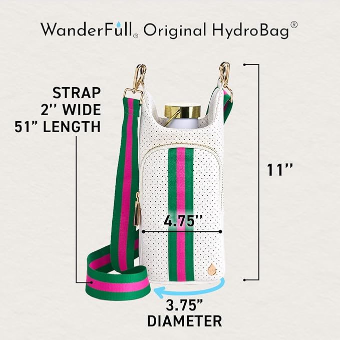 WanderFull® Original HydroBag® Collection, Water Bottle Holder w/Strap & Phone Pocket, Hands-Free