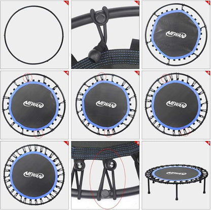 Newan 40"-48" Silent Mini Trampoline Fitness Trampoline Bungee Rebounder Jumping Cardio Trainer