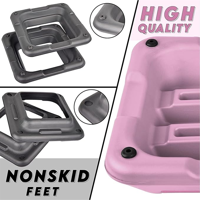 Yes4All 16"x16" Adjustable High Step Aerobic Platform with 4 Risers, Height-Adjustable