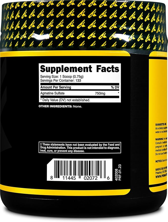 Primaforce Agmatine Sulfate Powder Supplement, 100 Grams ??Promotes Nitric Oxide