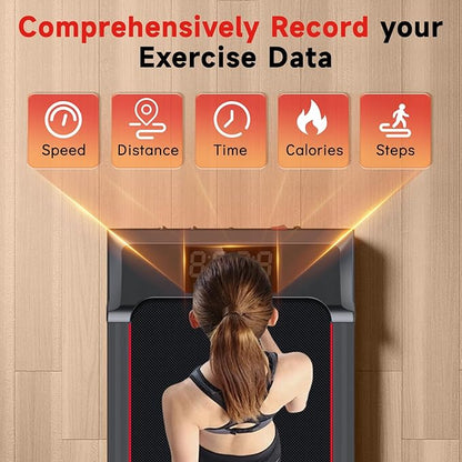 Walking Pad Treadmill with Incline and Handle Bar, 7.5MPH Under Desk Treadmill for Home Office, 360