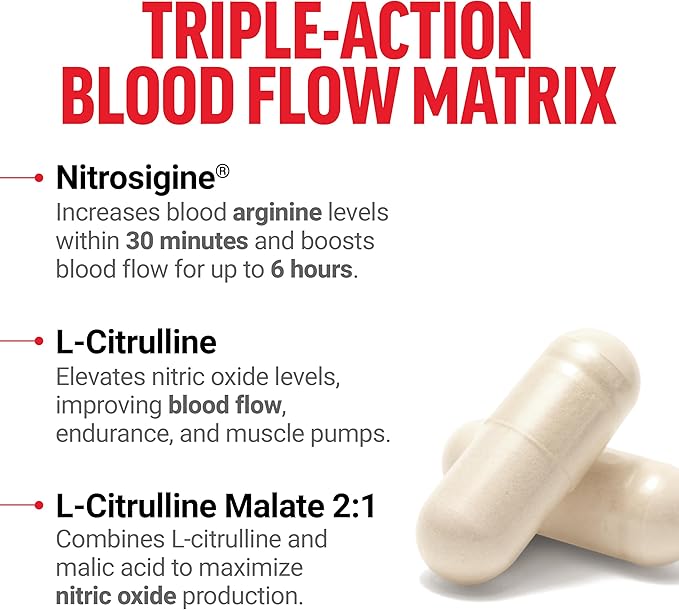 FORCE FACTOR Nitric Oxide Booster, Fast-Acting Formula with L-Arginine, Boosts Nitric Oxide Levels