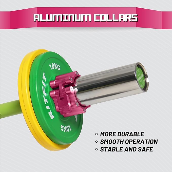 RitFit 2-Inch Magnetic Barbell Collars Locking Clamps - Heavy Duty Aluminum Alloy, Quick Release