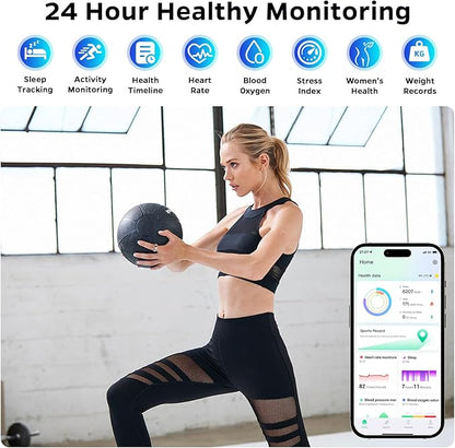 Ultra-Thin Smart Ring for Women Men,Sleep Tracker Ring with Heart Rate, Waterproof Fitness Ring for