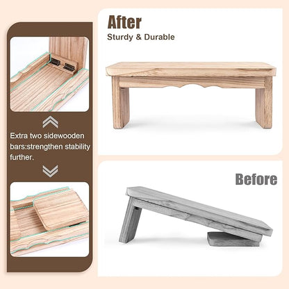 Yoga Meditation Benches - Yoga Bench,Wooden Zen Meditation Stool Kneeling Bench for Yoga Practice