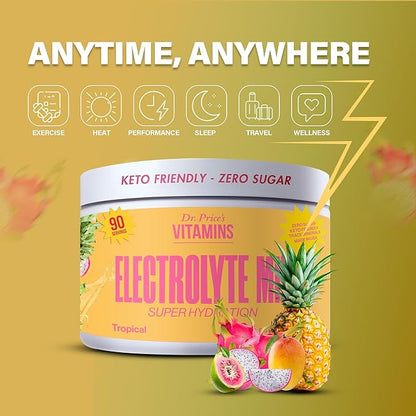 Dr. Price’s Electrolyte Mix | Sugar-Free Hydration Powder with 72+ Trace Minerals | No Sugar