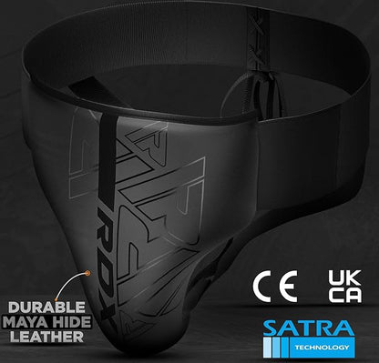 RDX Groin Protector for Boxing, Muay Thai, Kickboxing and MMA Fighting, Maya Hide Leather Abdo Gear