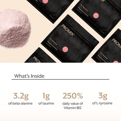 ProMix Nutrition Pre-Workout Powder, Raspberry Lemon - Maximize Focus - Helps Muscle Gain