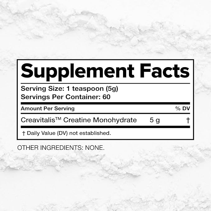 Complement Creatine Monohydrate Micronized Powder for Women and Men (5g, 60 Servings) Pre Workout