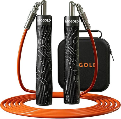 Weighted Jump Rope for Men Women -Interchangeable 1/5lb 1/4lb 1/2lb Heavy jump ropes - 360 Degree