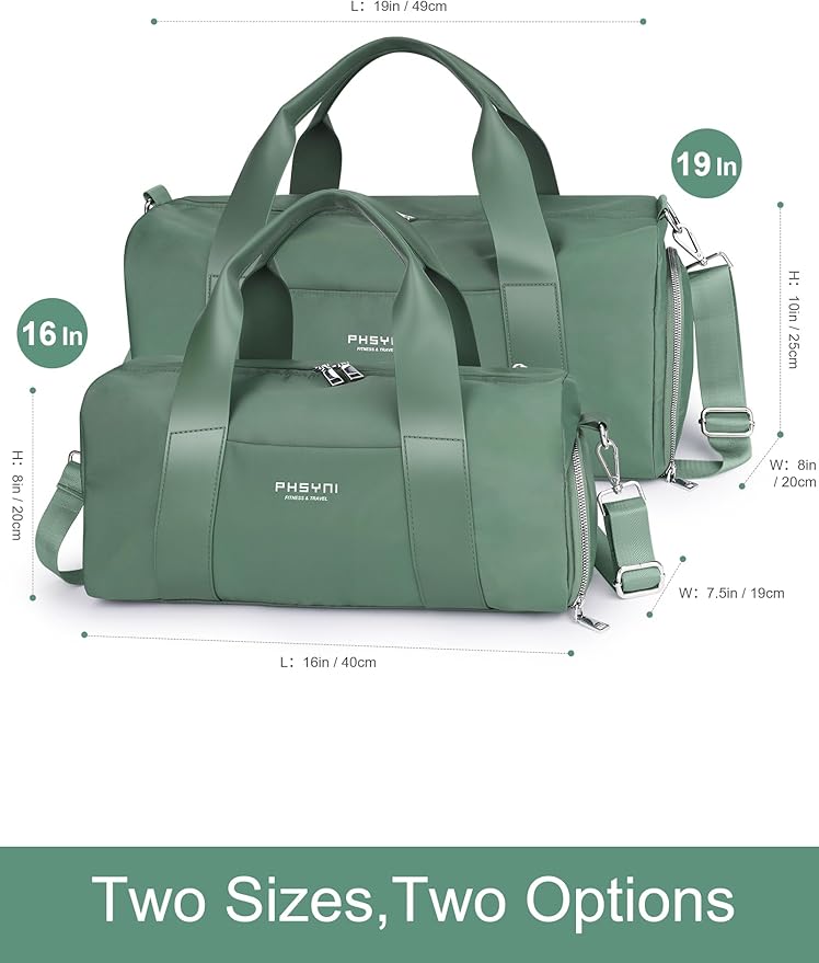 Gym Bag for Women Girls with Shoe Compartment & Wet Pocket - Duffle Bag for Travel Sports Fitness
