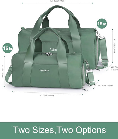 Gym Bag for Women Girls with Shoe Compartment & Wet Pocket - Duffle Bag for Travel Sports Fitness