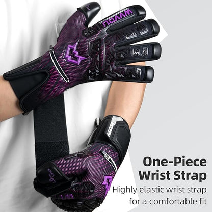 WVVOU Soccer Goalie Gloves for Adults and Youth, High Performance Goalkeeper Gloves with 5