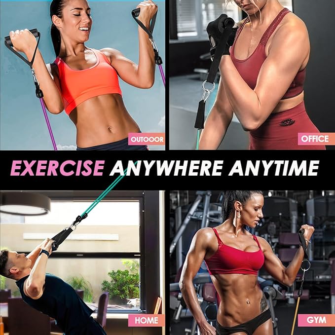 WHATAFIT Resistance Bands, Exercise Bands，Resistance Bands for Working Out, Work Out Bands with
