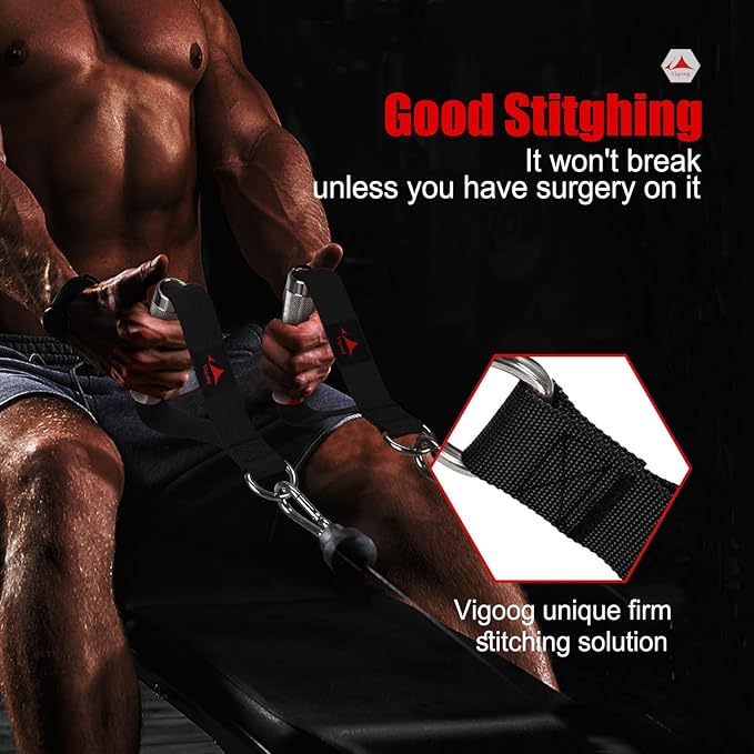 Heavy Duty Metal Workout Handles，Replacement Grip Attachments for Cable Machines, Resistance Bands