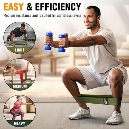Fabric Resistance Bands for Working Out - Exercise Bands for Women and Men, Booty Bands for Legs