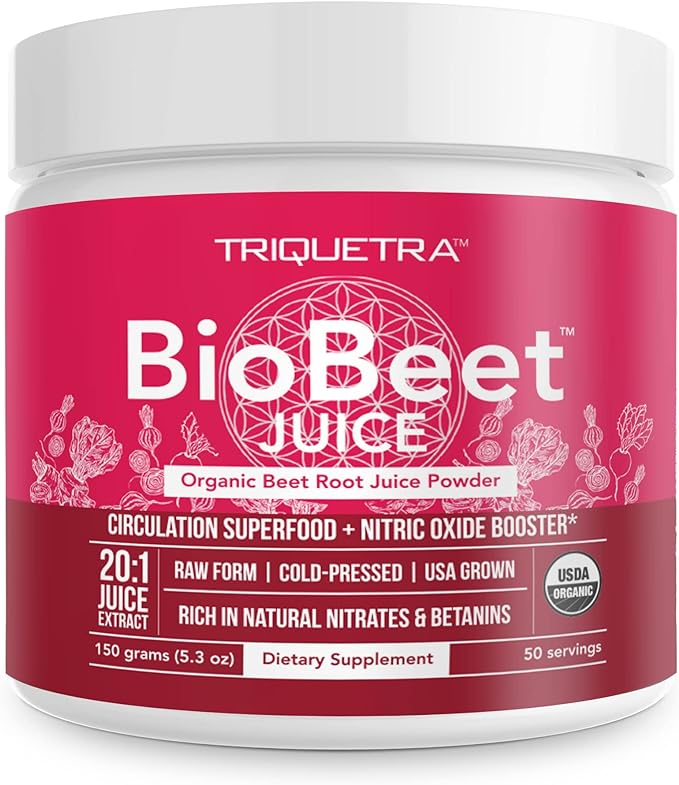 BioBeet® Max Strength Beet Root Juice Powder ??20:1 Concentrate, Each Serving Derived from 60,000