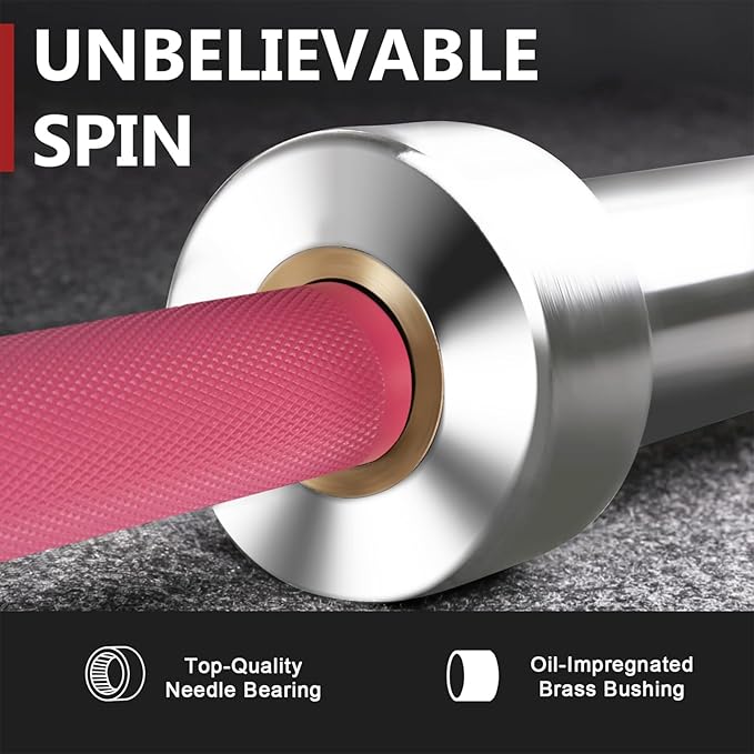PROOFGOLD 6.6ft/7ft Olympic Barbell Bar 35Lb(15kg)/45LB(20kg) Barbell,Bench Press Bar for Squats