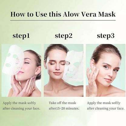Face Masks Skincare Sheet Mask Aloe Vera Sheets Mask, Hydrating Face Masks Soothing Facial Mask for