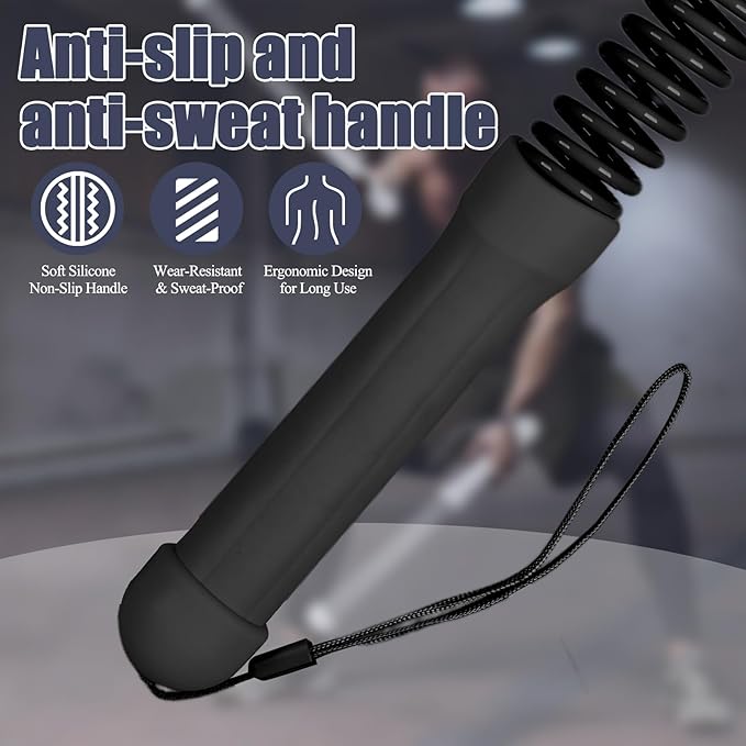 New Upgrade Second-Generation Weighted Ropeless Battle Ropes for Home Gym,Quiet Cordless Training
