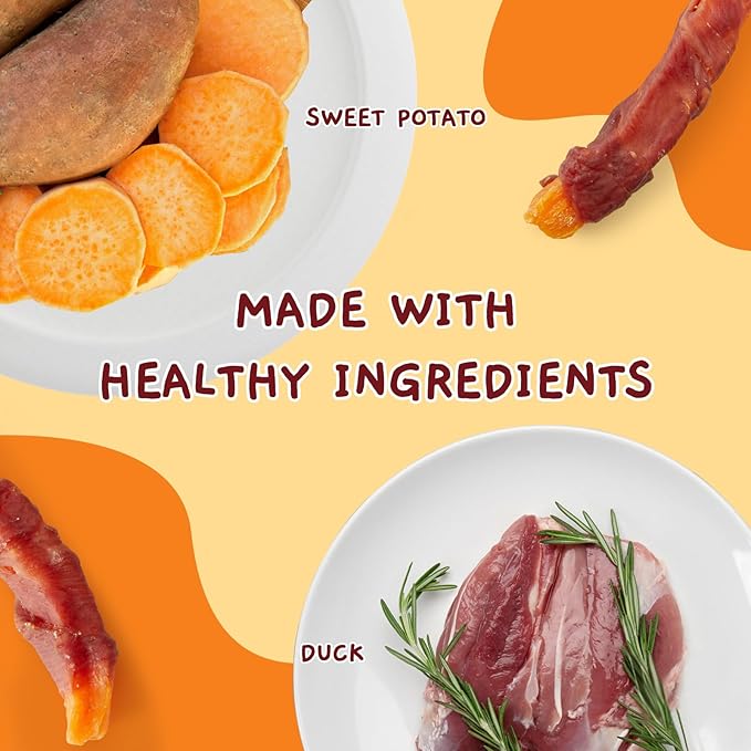 Jungle Calling Sweet Potato & Duck Dog Treats, Vegetarian, Nutritious and Delicious Snacks for Your