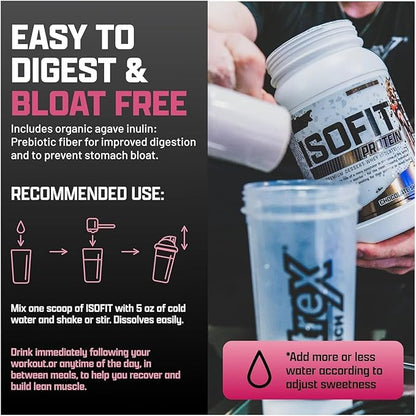 Nutrex Research IsoFit Whey Protein Powder Instantized 100% Whey Protein Isolate (30 Servings (Pack