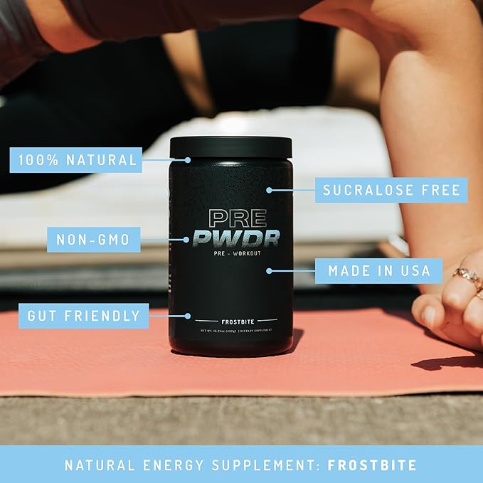 PWDRS Pre-Workout Powder, All Natural Pre Workout for Energy, Pump, Endurance & Strength, with