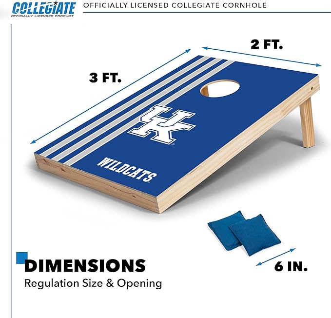2' x 3' Solid Wood Cornhole Set with Direct Print HD Team Graphics – Great Gift for Any NCAA Fan!