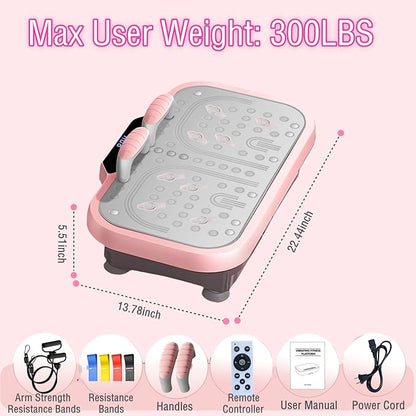 Vibration Plate Exercise Machine, Vibrating Fitness Platform Whole Body Shake Board Workout