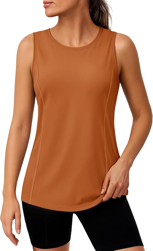 TACVASEN Women's UPF 80+ Workout Tank Top Sleeveless Quick Dry Sun Protection Hiking Athletic Gym