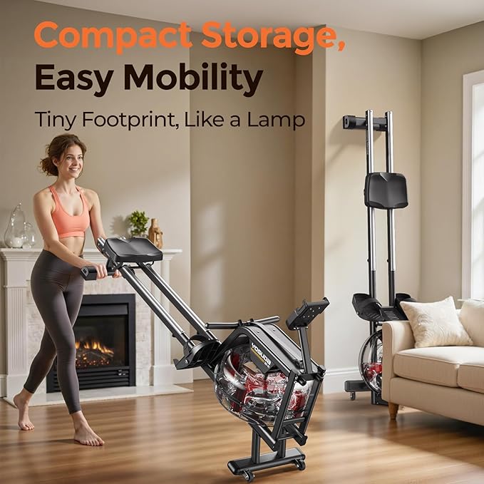 YOSUDA Magnetic/Water Rowing Machine for Home - Rower Machine Use with Bluetooth, App Supported